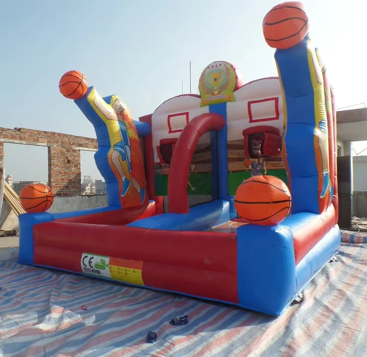 Inflatable Basketball Shoot Two Palyer Inflatable Interactive Sports Basketball Toss Fast