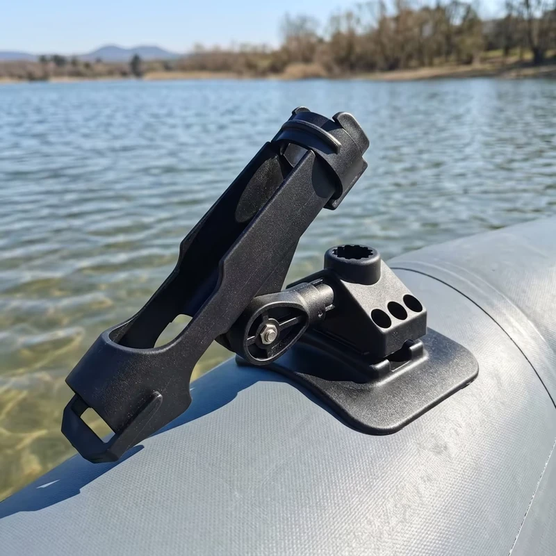 Barca gonfiabile, zattera, supporto per canne da pesca, dispositivo di fissaggio per kayak, supporto per PVC, montaggio fisso a 360 gradi