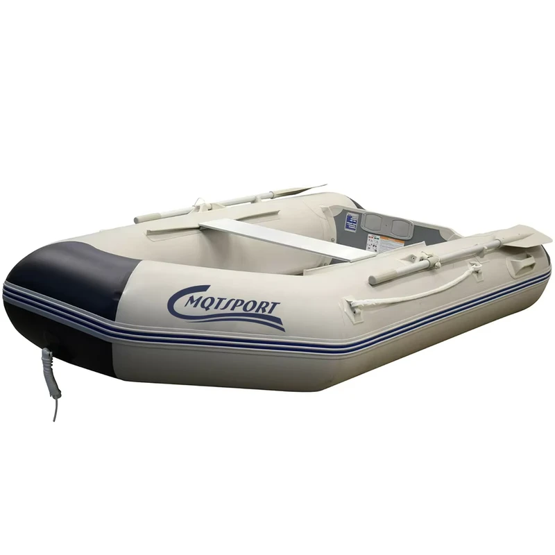 Zattera da pesca gonfiabile con pavimento in alluminio, gommone portatile con accessori per la nautica