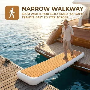 Inflatable Boat Gangway Portable Dock Boarding Ramp for Yacht and Marina Floating Walkway