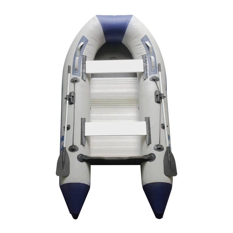 Inflatable Boat with Air Pump and Paddles PVC Canoe Kayak Rubber Dinghy Thick and Foldable Drifting Boat for Adults Fishing