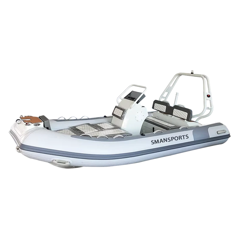 Thuyền bơm hơi với thân nhôm Rhib Boat DL390 13ft, thuyền RIB sang trọng