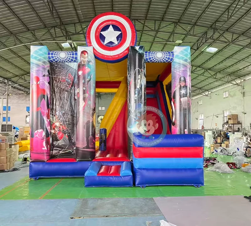 Inflatable Bounce Combo Bounce Castle Inflatable Avengers Inflatable White Bounce