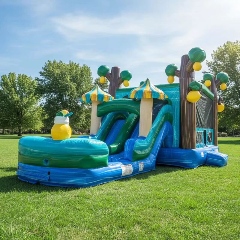Inflatable Hüpfburg Combo Gewerbliche Hüpfburg Inflatable Bouncer Springburg Bouncy Castle Trocken Nass für Kinder