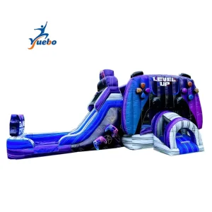 Kombinasi Rumah Lompat Inflatable Komersial, Kastil Lompat Inflatable PVC Kering Basah untuk Anak-anak