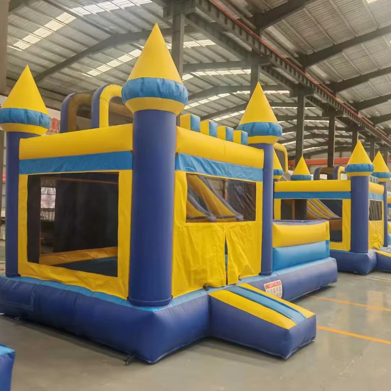 Inflatable Bounce House Combo Slide Kids Adults Includes Blower PVC Material Portable Customized Size Indoor Outdoor Commercial