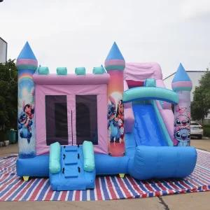 Inflatable Bounce House Combo with Slide Bouncy Inflatable Castle Bounce House Inflatable Slide with Blower Kids Adults