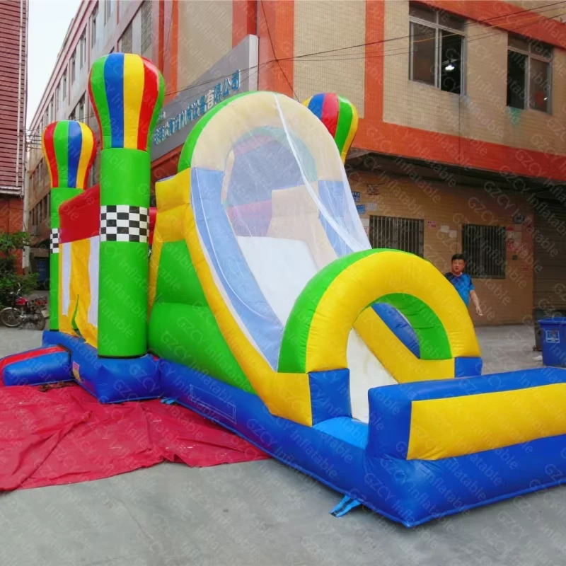 Casa de Saltar Inflável Combo com Escorrega, Bouncer Comercial para Diversão ao Ar Livre e Brincadeira Recreativa