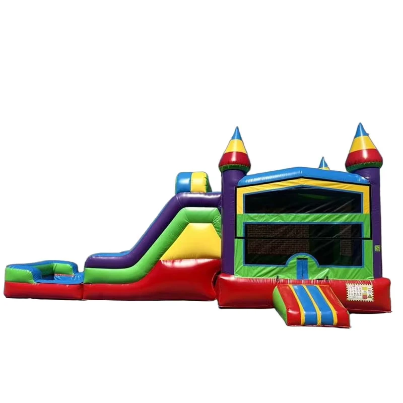 Château Gonflable en PVC 0,55 mm Épais Certifié CE Taille Personnalisée pour Anniversaire Mariage Photo avec Souffleur