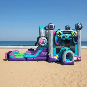 Inflatable Bounce House with Slide Commercial Grade Inflatable Water Slide for Kids Party Rental