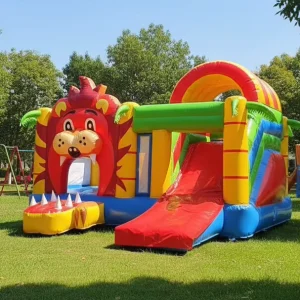 Blok Bangunan Bouncer Inflatable, Istana Bouncy Inflatable, Seluncuran Inflatable dengan Blower untuk Anak-anak dan Dewasa