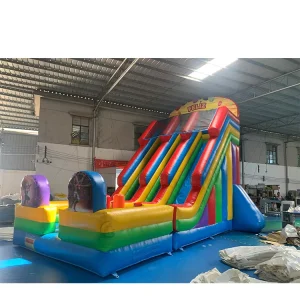 Inflatable Bouncer Building Double Slides Bouncy Inflatable Castle Bounce House Inflatable Slide With Blower Kids for Sale