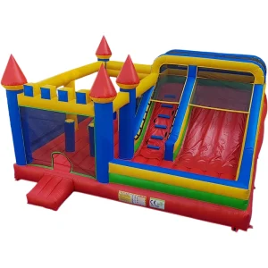 Inflatable Bouncer Castle Inflatable Bouncy Castle Blow Up Bounce House Party Jump Bouncing and Slide Combo for Kids