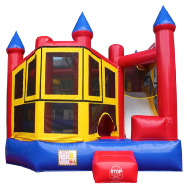 Aufblasbarer Kombi-Bouncer 5 in 1 Kombi-Rutsche Schloss