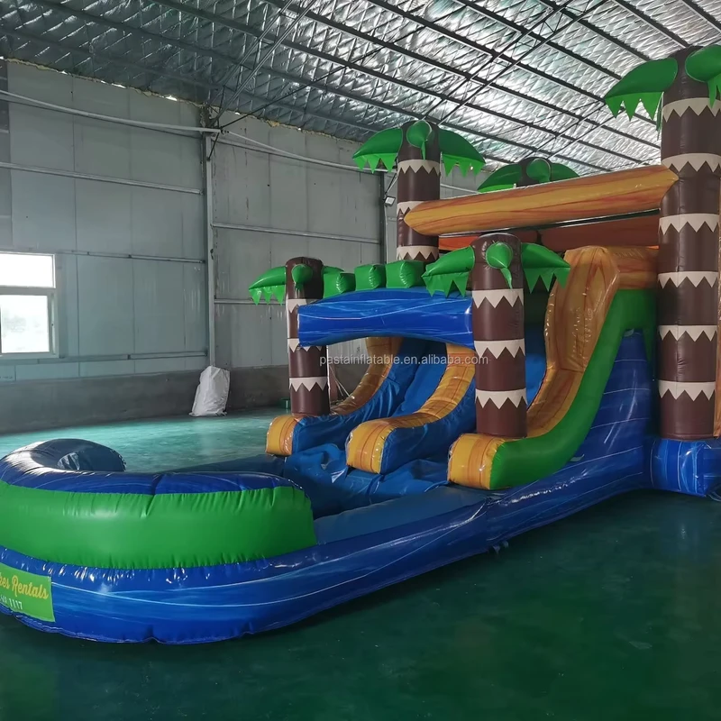Inflatable Bouncer Combo Commercial PVC Outdoor Bouncy House Jumping Castle Kids Slide Customized Blower