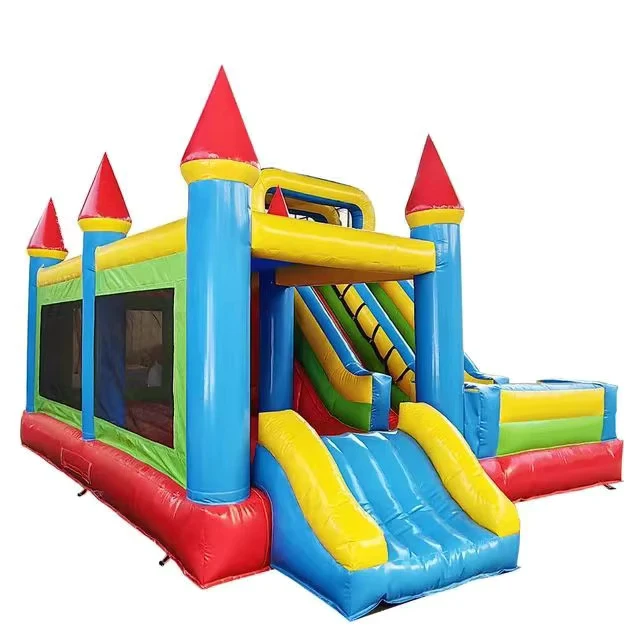 Opblaasbaar Bouncer Huis Combo Commerciële Springkasteel Springkasteel PVC Materiaal 1 Jaar Garantie Blazer Eenvoudige Opstelling 600kg