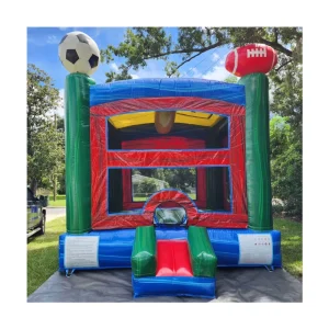 Inflatable Bouncer Jumping Bouncy Castle Commercial PVC Football Sport Inflatable Bounce House for Kid Fun Jump Party