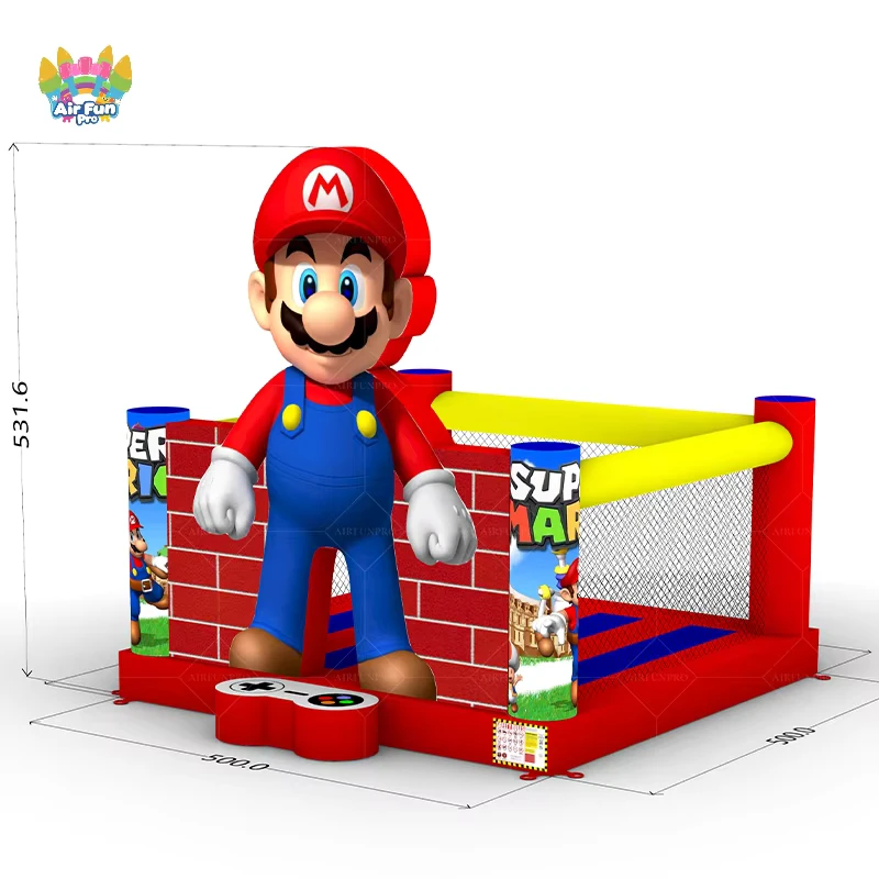 Kastil Lompat Mengembang Rumah Lompat Komersial dengan Seluncuran Kastil Bouncy Anak-anak