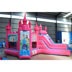 Inflatable Bouncer Princess Jumping Castle Dry and Wet Princess Bounce House Inflatable Slide Combo Bouncy Castle
