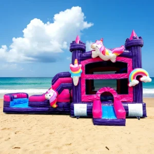 Inflatable Bouncer Slide Commercial Gread PVC Inflatable Unicorn Castle Combo Toboggan Gonflable Air Jumping Castle