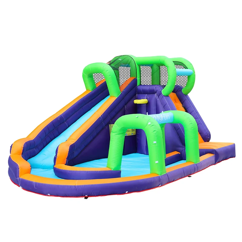 Toboggan gonflable, trampoline gonflable pour enfants, toboggan aquatique gonflable, château étanche pour fête en extérieur.