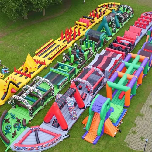 インフレータブルバウンサー スポーツゲーム 障害物コース インフレータブルアミューズメントパーク 子供 大人用屋外遊び場 テーマパーク パーティーゲーム