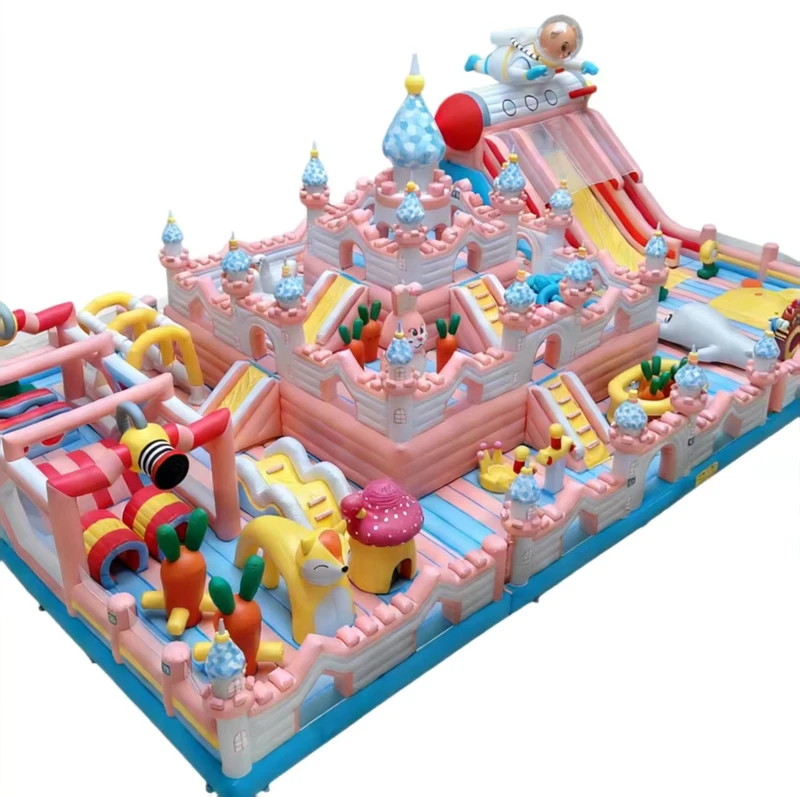 Castillo Inflable con Tobogán para Niños, Casa de Salto Inflable para Fiestas al Aire Libre