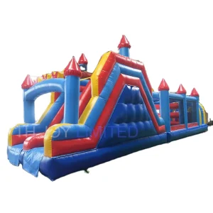 Inflatable Bouncers Combo Durable Commercial Inflatable Land Obstacle Course Outdoor Game for Kids and Adult