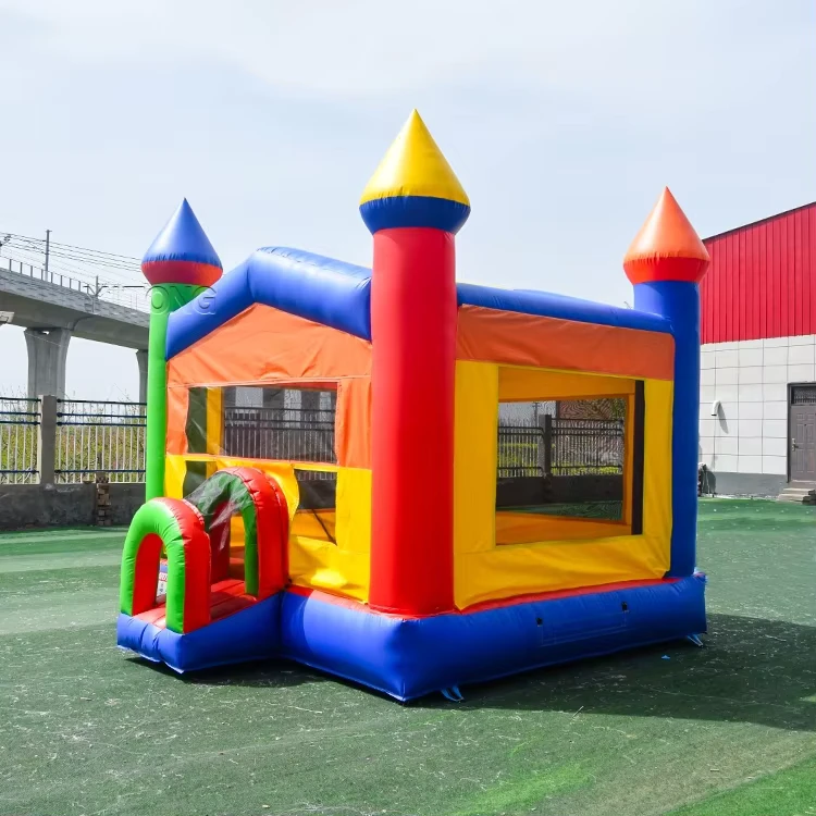 Kastil Bouncy Inflatable untuk Anak-anak, Rumah Loncat Komersial di Luar Ruangan