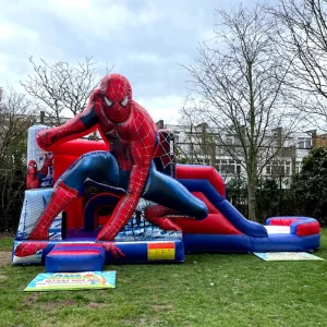 Inflatable Bouncy Castle Combo Commercial Spiderman Inflatable Bounce House Castle Slide Inflatable Castle