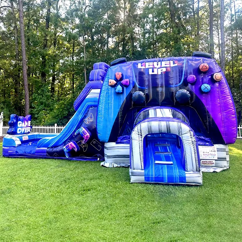 Castillo hinchable de videojuegos, casa de rebote para fiestas, controlador de juego de video