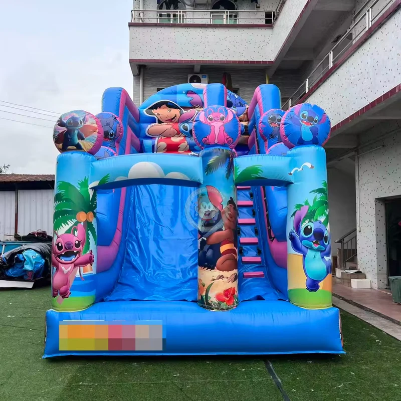 Tobogán inflable de verano para niños, tobogán seco de playa con costura