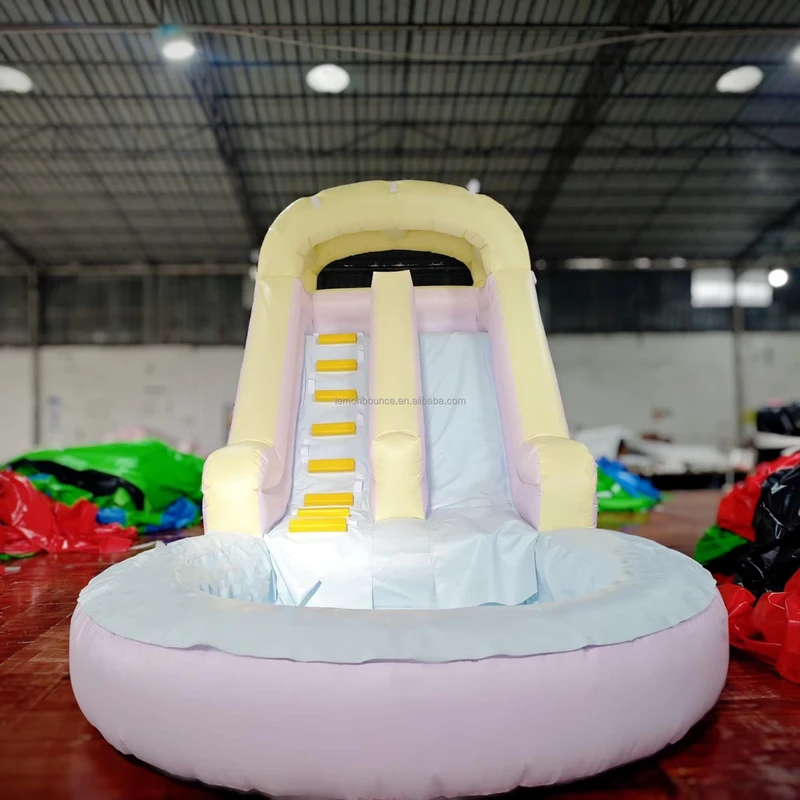 Opblaasbaar Springkasteel Opblaasbare Waterglijbaan 100% Versterkt PVC Zwembad Buiten Zwembad Glijbaan voor Verhuur