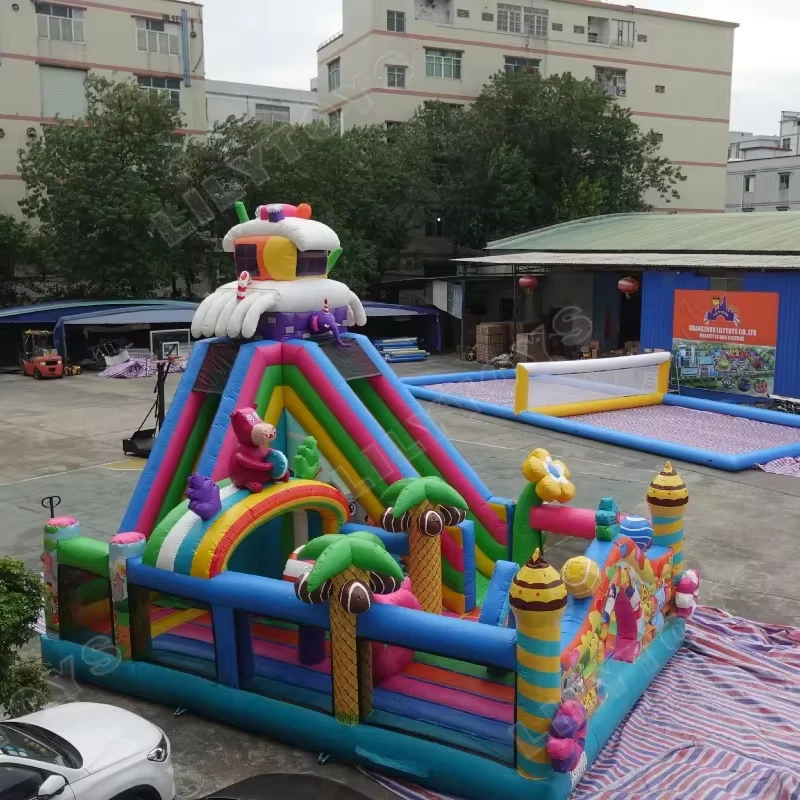 Lều Nhảy Bouncy Lớn Cho Trẻ Em Inflatable, Nhà Nhảy Inflatable Chất Liệu PVC Cao Cấp