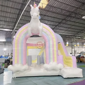 Inflatable Bouncy Castle Slide Inflatable Party Castle White Wedding Castle