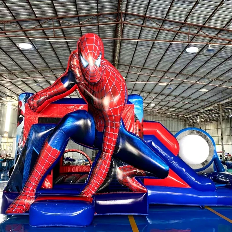 インフレータブルバウンシーハウス スライドコンボ コミックバウンスジャンプキャッスル エアブロワー付き