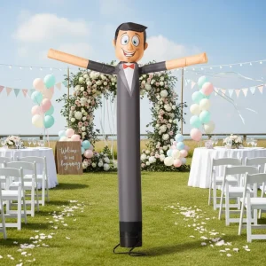 Danzón inflable de novia y novio para fiestas de boda