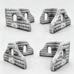 Inflatable Broken Wall Bunker Inflatable Tactical Paintball Bunkers Paintball Area