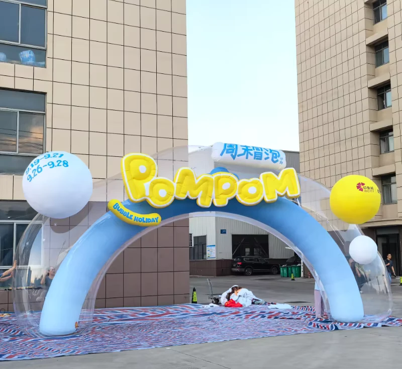 Arco inflable de burbujas, arco de globos inflable, arco inflable para decoración publicitaria