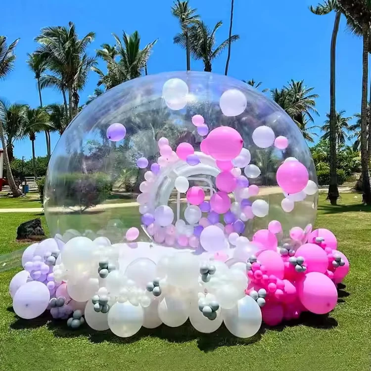 Aufblasbares Bubble-Ballon-Haus mit Gebläse-Luftpumpe, kommerzielles PVC aufblasbares Bubble-Zelt für Feiertagsfeiern zur Miete