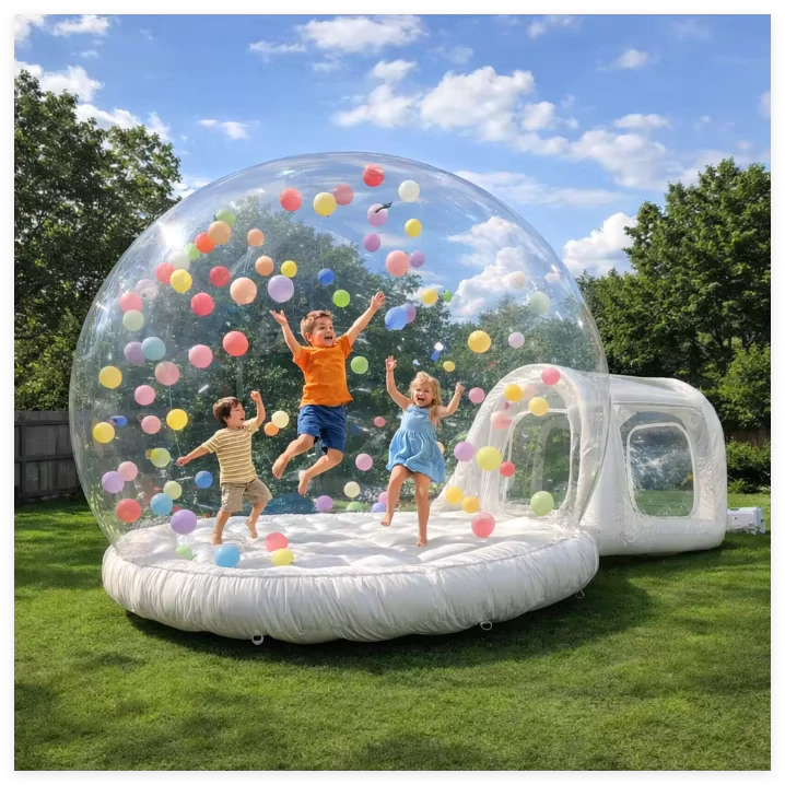Tente gonflable en bulle, bouncer gonflable en PVC, tente bulle transparente pour location d'événements, enfants et adultes