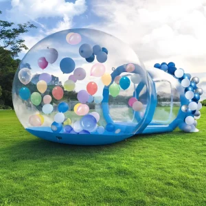 Inflatable Bubble House Dome PVC Inflatable Bubble House Tent with Tunnel for Parties Yard Decoration and Outdoor Fun