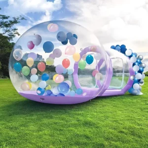 Inflatable Bubble Tent Dome for Kids Clear PVC Inflatable Snow Globe Tent with Tunnel Bubble Balloon House with Air Blower