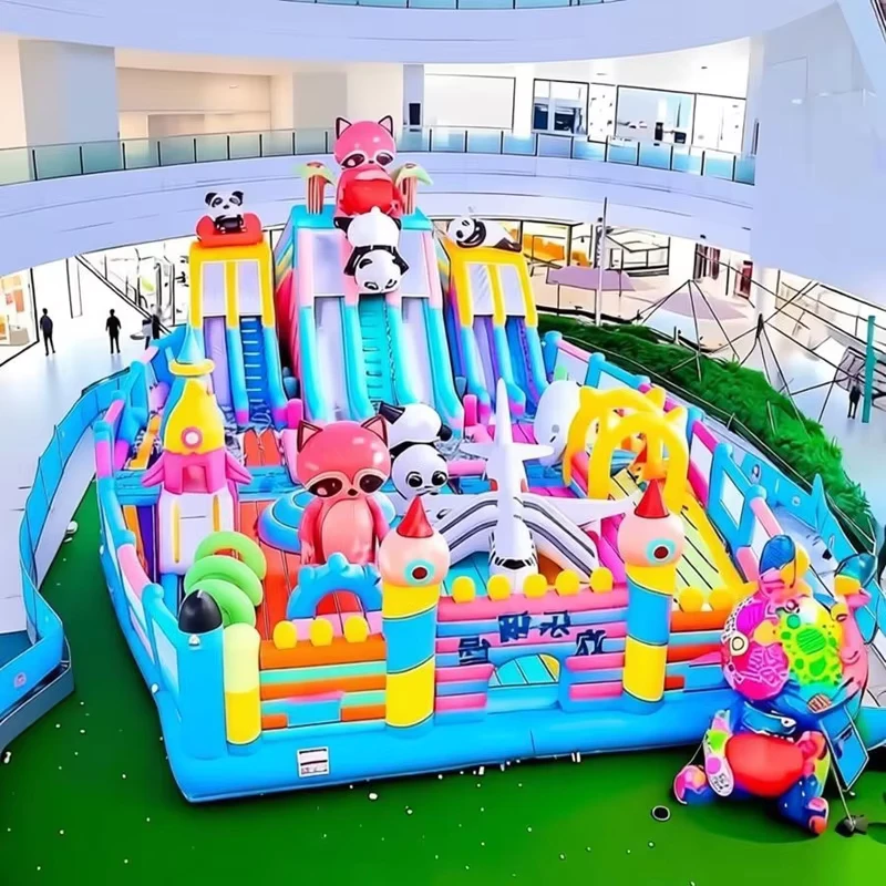 Castelo de Blocos Infláveis Casa de Saltar Combo Escorrega Casas de Salto Infláveis para Crianças e Adultos com Ventoinha