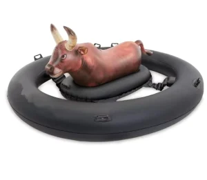 Inflatable Bull Swimming Pool Float with Handles for Kids and Adults Fun Summer Pool Toy