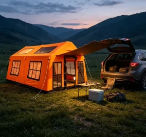 Inflatable Camping Outdoor Tent Oxford Cloth Durable Tent for Outdoor Hiking Backpacking Use