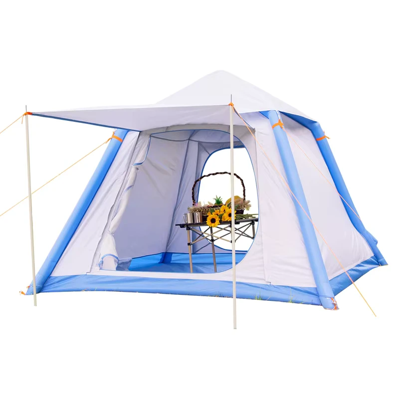 Aufblasbares Campingzelt Großes Luftzelt Tragbare Aufblasbare Unterkunft UV-beständig Wasserdicht Familien Glamping Haus