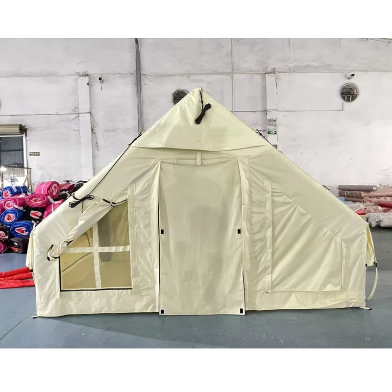 Aufblasbares Campingzelt für Camping im Freien, wasserdicht, großes Familienaufblasbares Haus Luftzelt