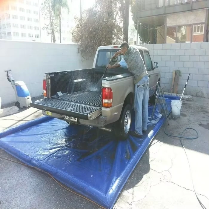 Alfombra inflable para lavado de coches, contenedor inflable, alfombra inflable para lavado de coches