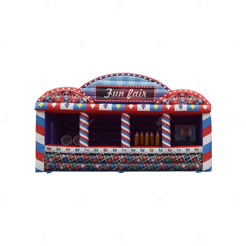 Inflatable Carnival 4 in 1 Sport Game Basketball Axe Shooting Booth
